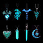 Dragon Hollywood X - Luminous Dragon Necklace Glowing Night Fluorescence Antique Silver Plated Glow In The Dark Necklace for Men Women Party - Beverly Hills, CA