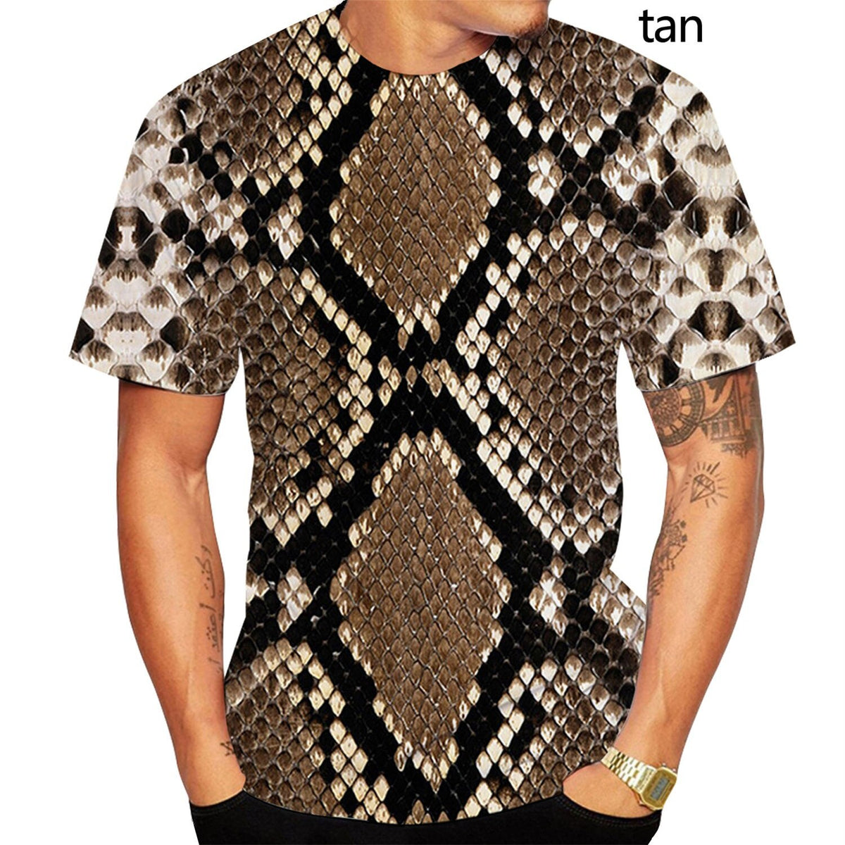 Dragon Hollywood X - Horror Eerie Snake 3D Printing Men Women Children Domineering T-shirt Fashion Novelty Short Sleeve Unisex Fun Snakeskin Cobra Tops