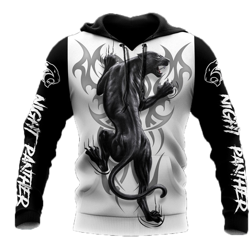 Dragon Hollywood X - Vintage Men & Womens Hoodies Fashion Dragons Lions Wolves Printing Loose Pullover New Pattern Hooded Sweatshirts Comfortable Leisure Jackets - BEVERLY HILLS CALIFORNIA-