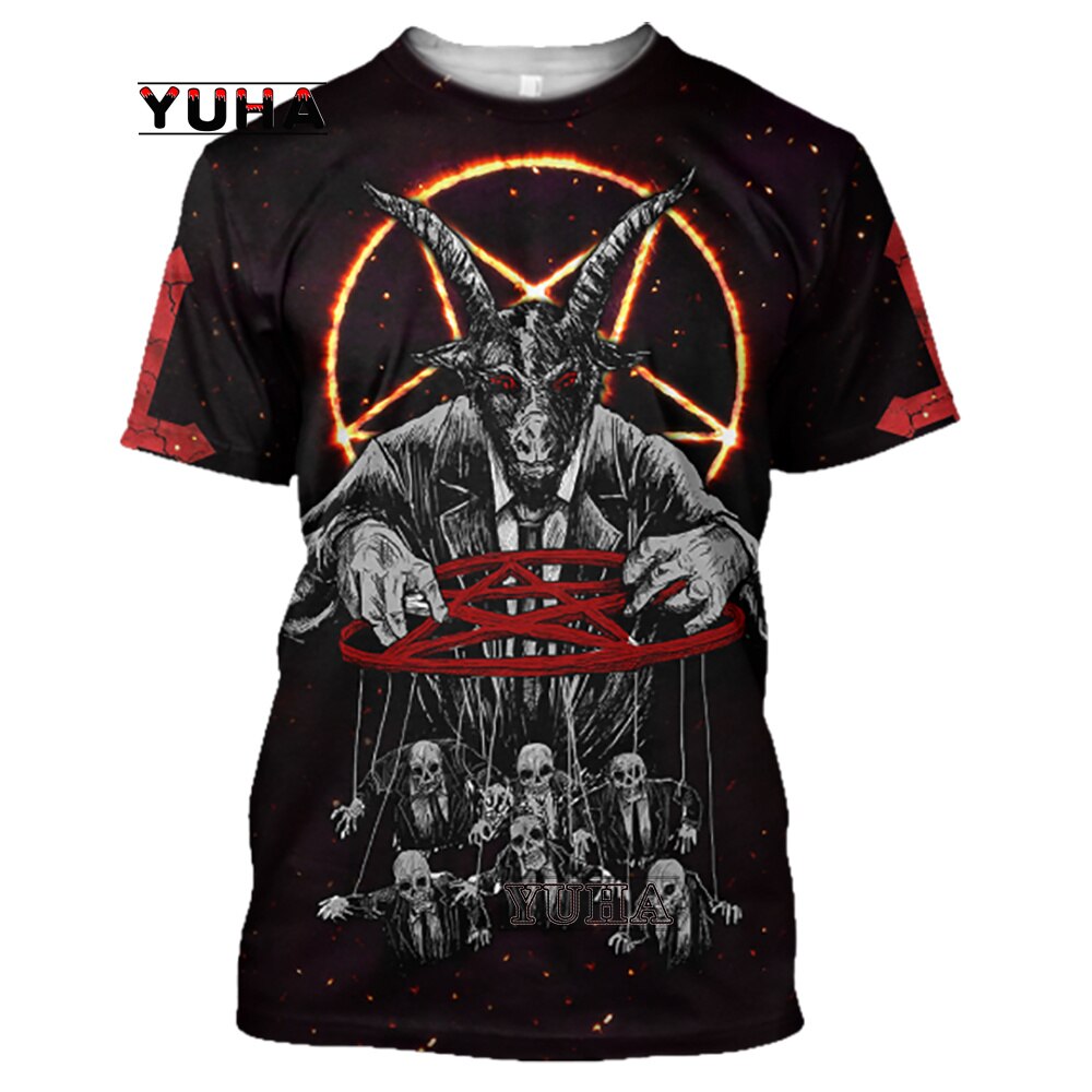 Dragon Hollywood X -,Reaper Skull Angel And Demon 3D Printed All Over Men's T-shirts Summer Fashion Harajuku Short Sleeve Shirts Unisex Tops Tee