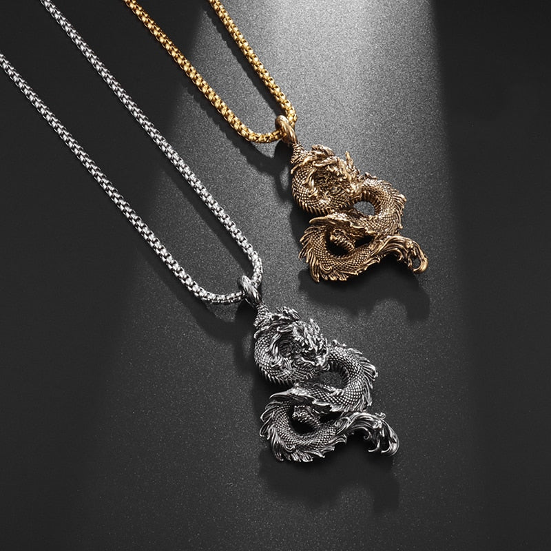 Dragon Hollywood X - Dragon Pendant Necklace for Men Women Fashion Necklace Party Jewelry Gift - BEVERLY HILLS - CALIFORNIA