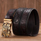 Dragon Hollywood X - Fashion Embossed Retro Male Female Unisex Belts Cowhide Genuine Leather Belt Dragon Pattern Automatic Buckle Strap - BEVERLY HILLS