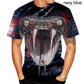 Dragon Hollywood X - Horror Eerie Snake 3D Printing Men Women Children Domineering T-shirt Fashion Novelty Short Sleeve Unisex Fun Snakeskin Cobra Tops