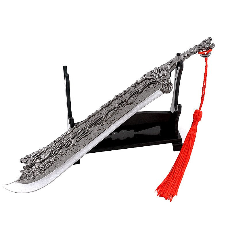 Dragon Hollywood X - 22cm Dragon Slaying Sabre Broadsword Machete Saber Metal Anime Game Peripheral Weapon Model Unisex - BEVERLY HILLS