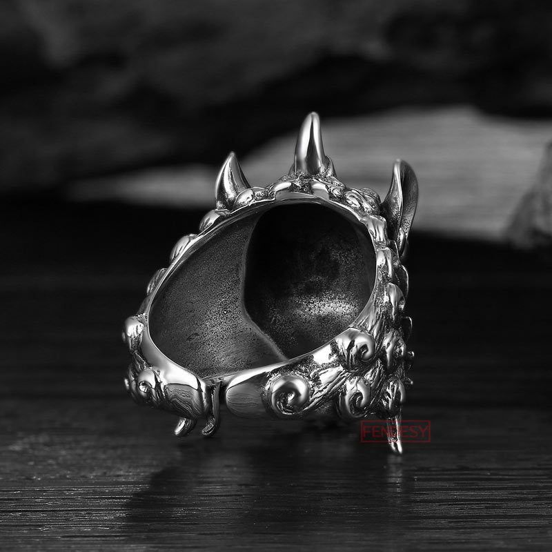 Dragon Hollywood X - Retro Demon Dragon Siren Ring Domineering Rings Accessories Trendy Men Women Jewelry Adjustable Size - BEVERLY HILLS, CALIFORNIA