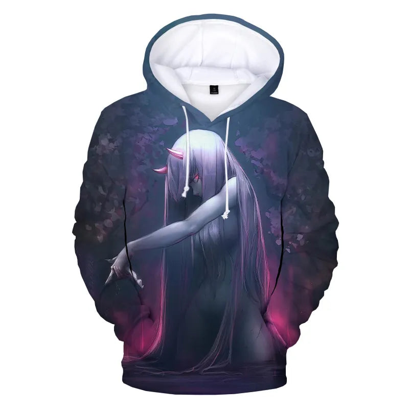 Dragon Hollywood X -  DARLING in the FRANXX 3D Hoodies Anime Zero Two Hoodie Sweatshirts Boys Girls Cute Clothes Men Women Streetwear Cool Pullover