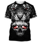 Dragon Hollywood X -,Reaper Skull Angel And Demon 3D Printed All Over Men's T-shirts Summer Fashion Harajuku Short Sleeve Shirts Unisex Tops Tee