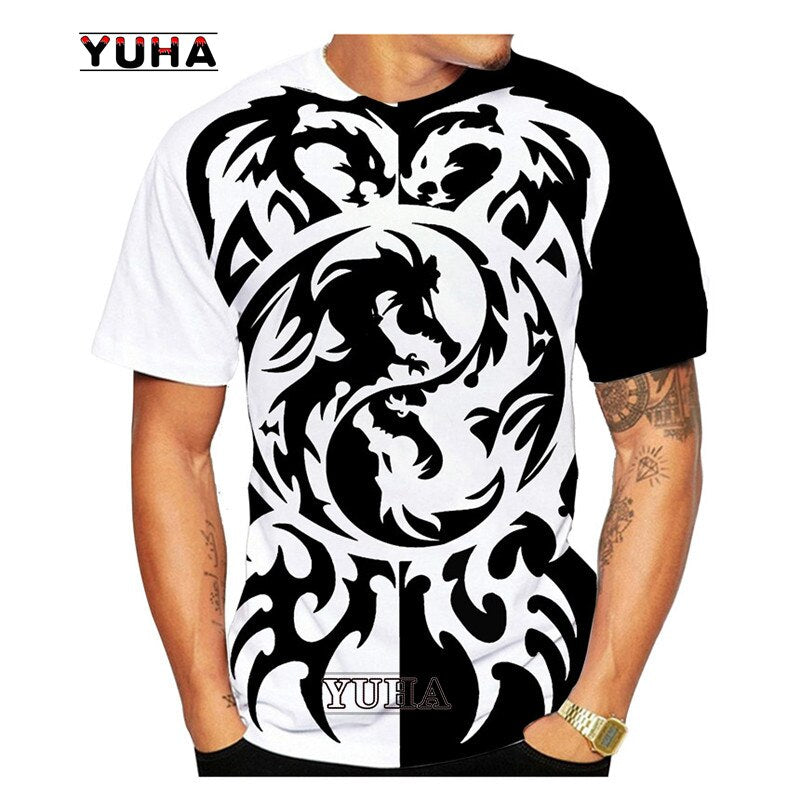 Dragon Hollywood X - Flying Dragon Art 3D Printed Mens and Womens Childrens T-shirt Summer Cool O Neck Short Sleeve Tee Tops Plus Size Hip Hop Streetwear Hipster T Shirt