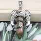 DRAGON HOLLYWOOD X - Fashion Dragon Shape Pendant Natural Stone Necklace Hexagonal Crystal Jewelry Accessories Reiki Healing Lapis Lazuli Amethyst - BEVERLY HILLS, CA