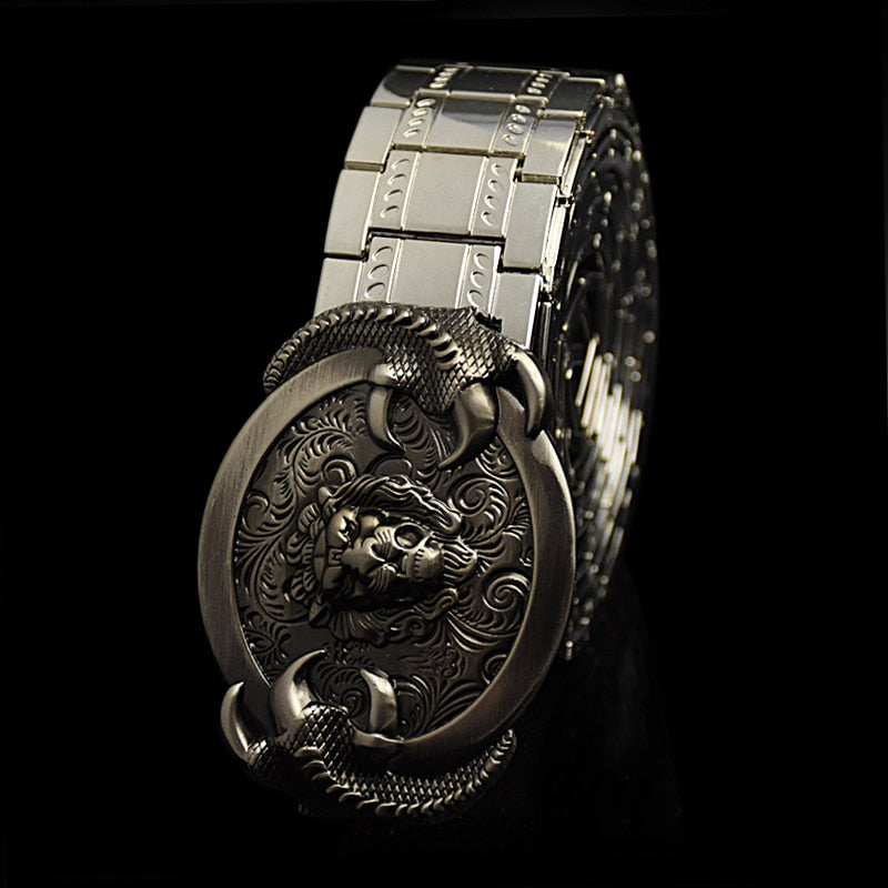 Dragon Hollywood X - Dragon belt Stainless steel Belt Retro Dragon metal Gold Color  Strap self-defense luxury Belt UNISEX - BEVERLY HILLS CALIFORNIA