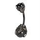 Dragon Hollywood X - 14G Dragon Claw Belly Button Body Ring Women and Men Stainless Steel Navel Ring - Crystal - Heart - Moon - Bee - Bug - Cat - Piercing Body Jewelry - BEVERLY HILLS - CALIFORNIA - USA