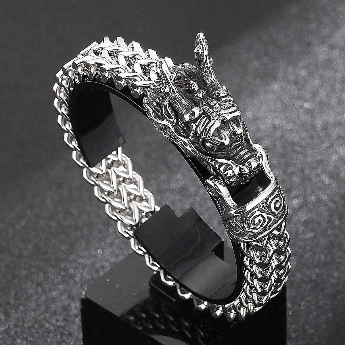 Dragon Hollywood X - Fongten Dragon Head Animal Punk Men's Bracelet Stainless Steel Designer Cool Viking Trendy Heavy Jewelry Gift - BEVERLY HILLS - CALIFORNIA - USA
