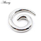 Dragon Hollywood X - 1pc Stainless Steel Spiral Dragon Ear Weights Ear Tunnels Plugs Expander Gauges Body Piercing Jewelry - BEVERLY HILLS - CALIFORNIA - USA