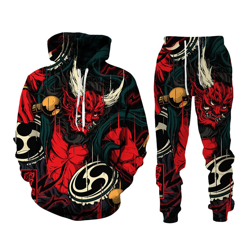 Dragon Hollywood X - 3D Dragon God Printed Mens Womens Hooded Sweater Sportswear Tracksuit Clothing Suit -BEVERLY HILLS CALIFORNIA