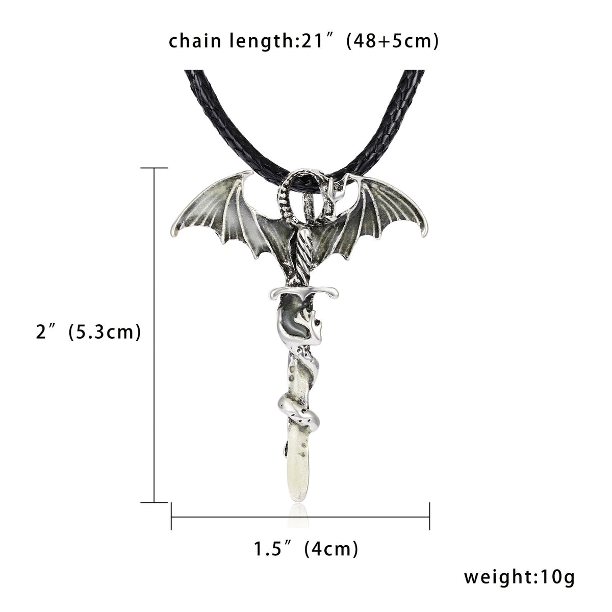 Dragon Hollywood X - Rinhoo Vintage Magic Steampunk Glowing Luminous Punk Dragon Pendants Necklaces Mens Jewelry Glow In the dark Pendant Necklace - BEVERLY HILLS, CALIFORNIA - USA