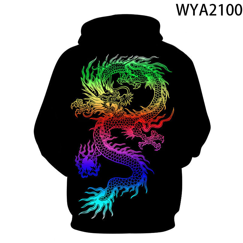 New 3D Printed China Dragon Hoodies Men Women Children Sweatshirts Fashion Cartoon Anime Dragon Hoodie Pullover