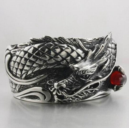 Dragon Hollywood X - Punk Heavy Metal Carved Dragon Bracelet Charm Men Women Wide Bracelet Gothic Motorcycle Rider Rock Party Jewelry Gift - BEVERLY HILLS CALIFORNIA