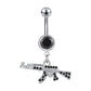 Dragon Hollywood X - 14G Dragon Claw Belly Button Body Ring Women and Men Stainless Steel Navel Ring - Crystal - Heart - Moon - Bee - Bug - Cat - Piercing Body Jewelry - BEVERLY HILLS - CALIFORNIA - USA