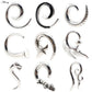 Dragon Hollywood X - 1pc Stainless Steel Spiral Dragon Ear Weights Ear Tunnels Plugs Expander Gauges Body Piercing Jewelry - BEVERLY HILLS - CALIFORNIA - USA