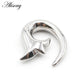 Dragon Hollywood X - 1pc Stainless Steel Spiral Dragon Ear Weights Ear Tunnels Plugs Expander Gauges Body Piercing Jewelry - BEVERLY HILLS - CALIFORNIA - USA