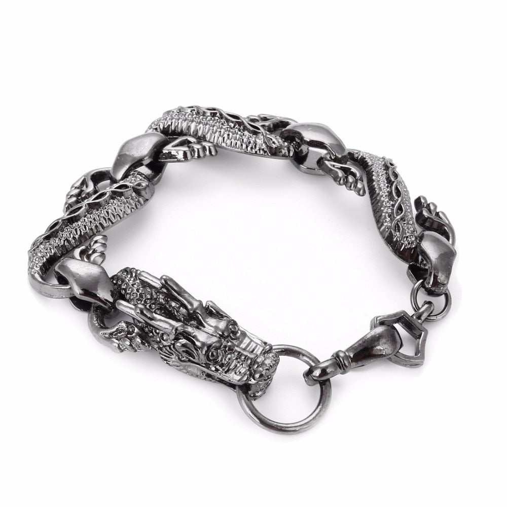 DRAGON HOLLYWOOD X - High quality Dragon Black vintage bracelet for men AND women fashion Jewelry hip hop Bracelets AND Bangles Jewelry