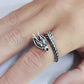 Dragon Hollywood X Ring - Silver Fashion Gothic Ancient Dragon Mens and Womens Jewelry Opening Ring - Awesome Personal or Gift Ring - BEVERLY HILLS - CALIFORNIA - USA
