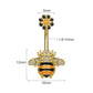 Dragon Hollywood X - 14G Dragon Claw Belly Button Body Ring Women and Men Stainless Steel Navel Ring - Crystal - Heart - Moon - Bee - Bug - Cat - Piercing Body Jewelry - BEVERLY HILLS - CALIFORNIA - USA