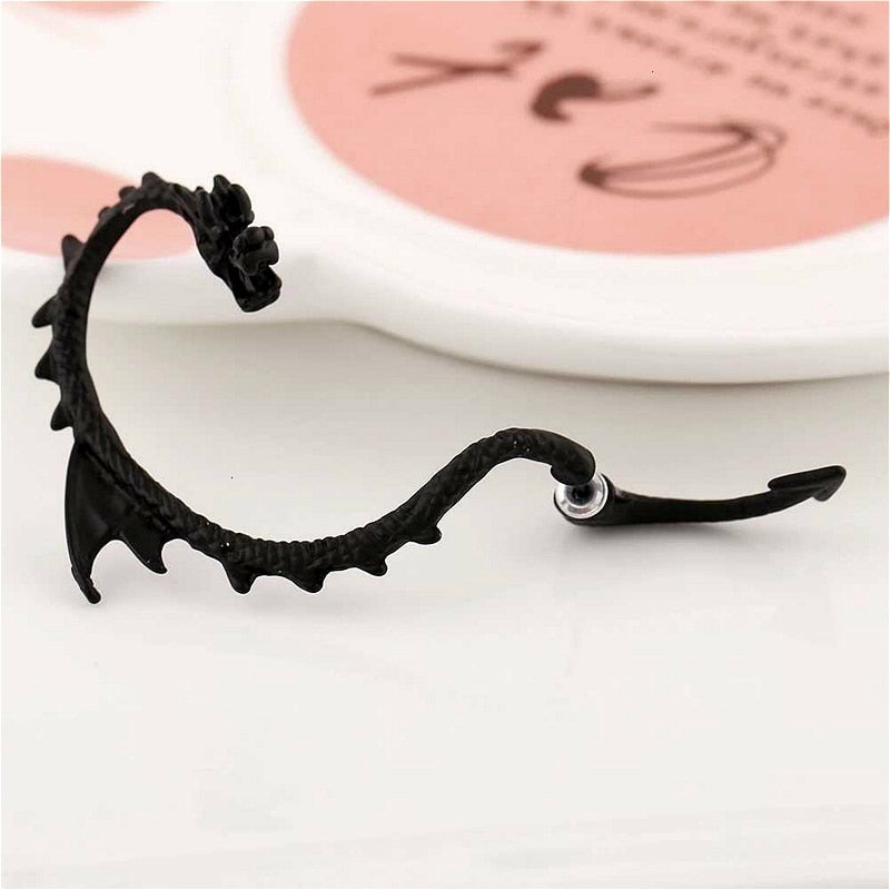 Dragon Hollywood X - Dragon Cuff Earrings For Women and Men - Gothic Ear Wrap Retro Clip Earrings Piercing Fashion Jewelry - BEVERLY HILLS - CALIFORNIA - USA