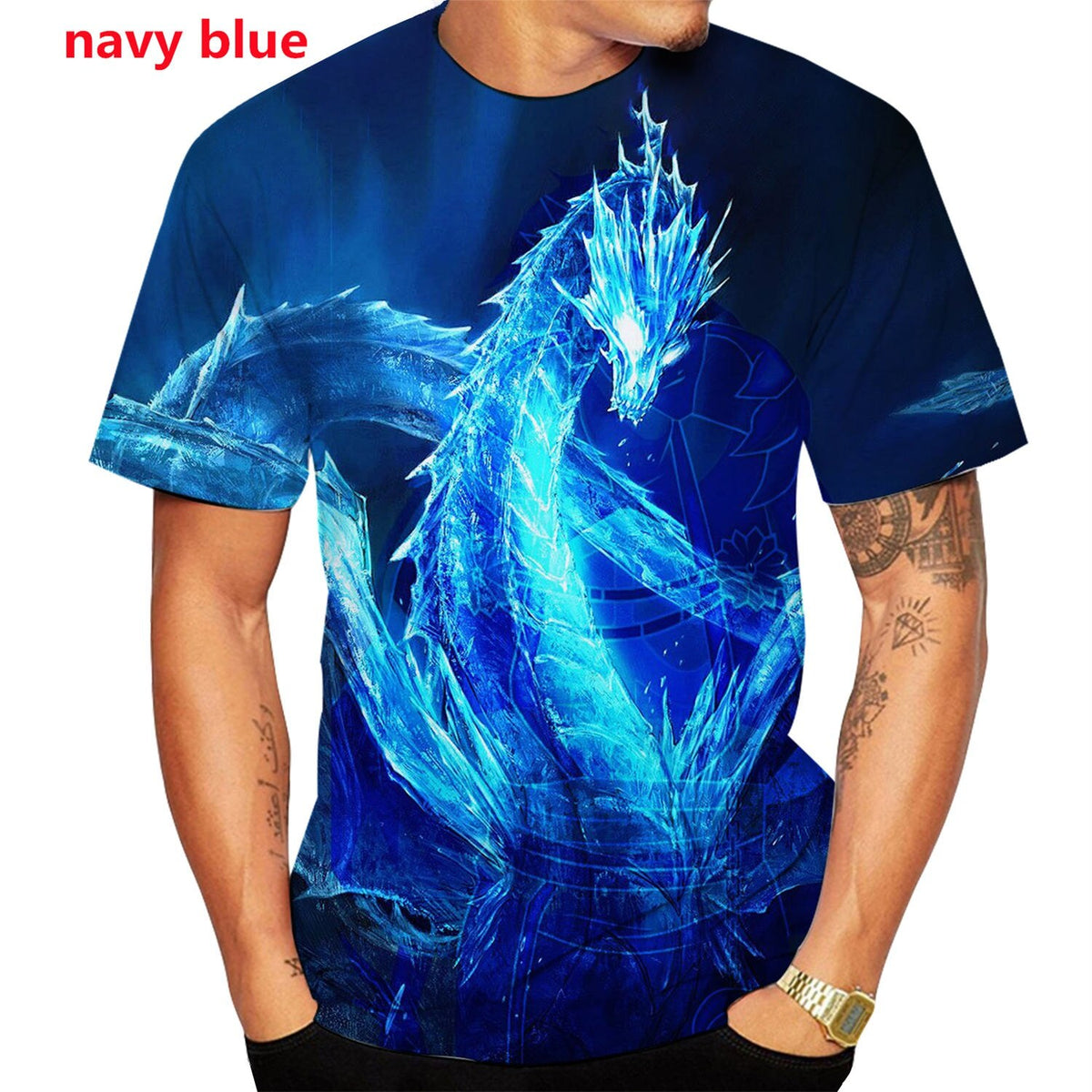 Dragon Hollywood X - 2021 Men New Fashion Cool 3D Dragon Printed T-shirts Men Women Casual Animal T-shirt Top
