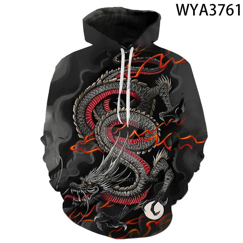 China Dragon 3D Print Hoodies Men Women Children Streetwear Sweatshirts Long Sleeve Tops Boy Girl Kids Cool Pullover