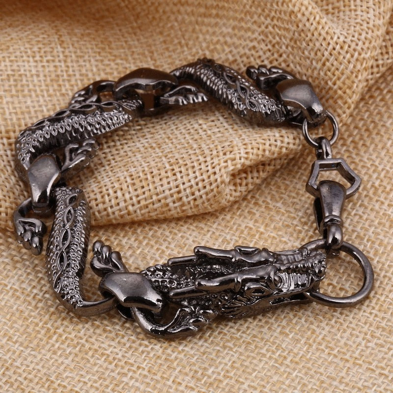 DRAGON HOLLYWOOD X - High quality Dragon Black vintage bracelet for men AND women fashion Jewelry hip hop Bracelets AND Bangles Jewelry