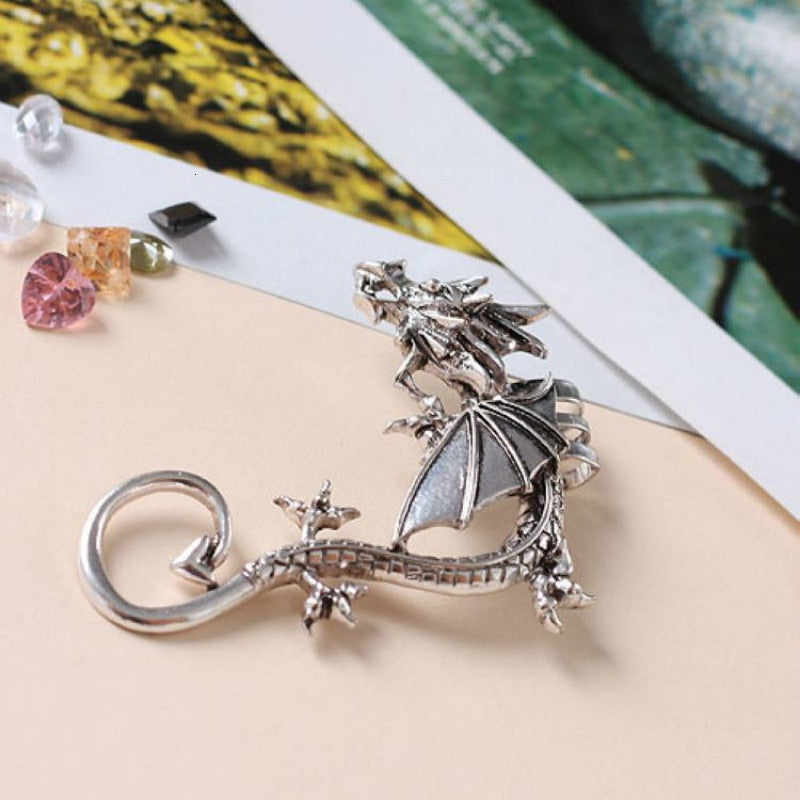 Dragon Hollywood X - Dragon Cuff Earrings For Women and Men - Gothic Ear Wrap Retro Clip Earrings Piercing Fashion Jewelry - BEVERLY HILLS - CALIFORNIA - USA