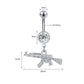 Dragon Hollywood X - 14G Dragon Claw Belly Button Body Ring Women and Men Stainless Steel Navel Ring - Crystal - Heart - Moon - Bee - Bug - Cat - Piercing Body Jewelry - BEVERLY HILLS - CALIFORNIA - USA