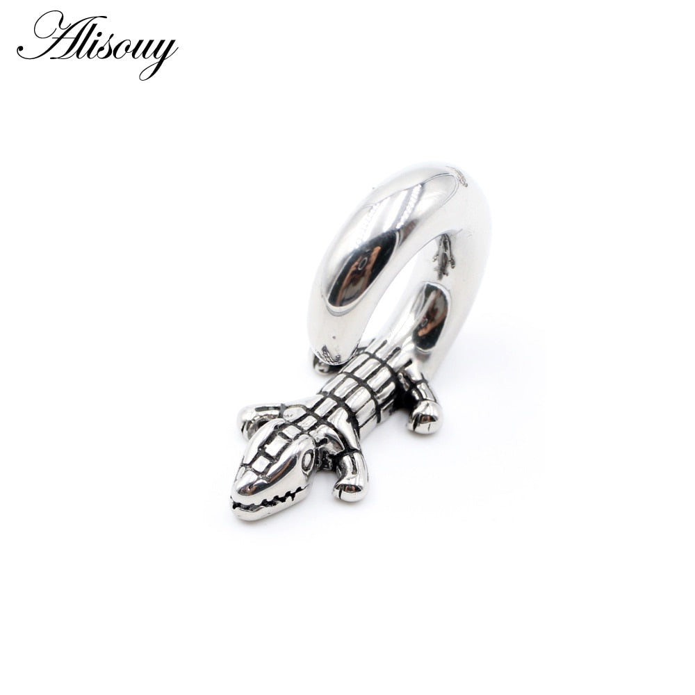 Dragon Hollywood X - 1pc Stainless Steel Spiral Dragon Ear Weights Ear Tunnels Plugs Expander Gauges Body Piercing Jewelry - BEVERLY HILLS - CALIFORNIA - USA
