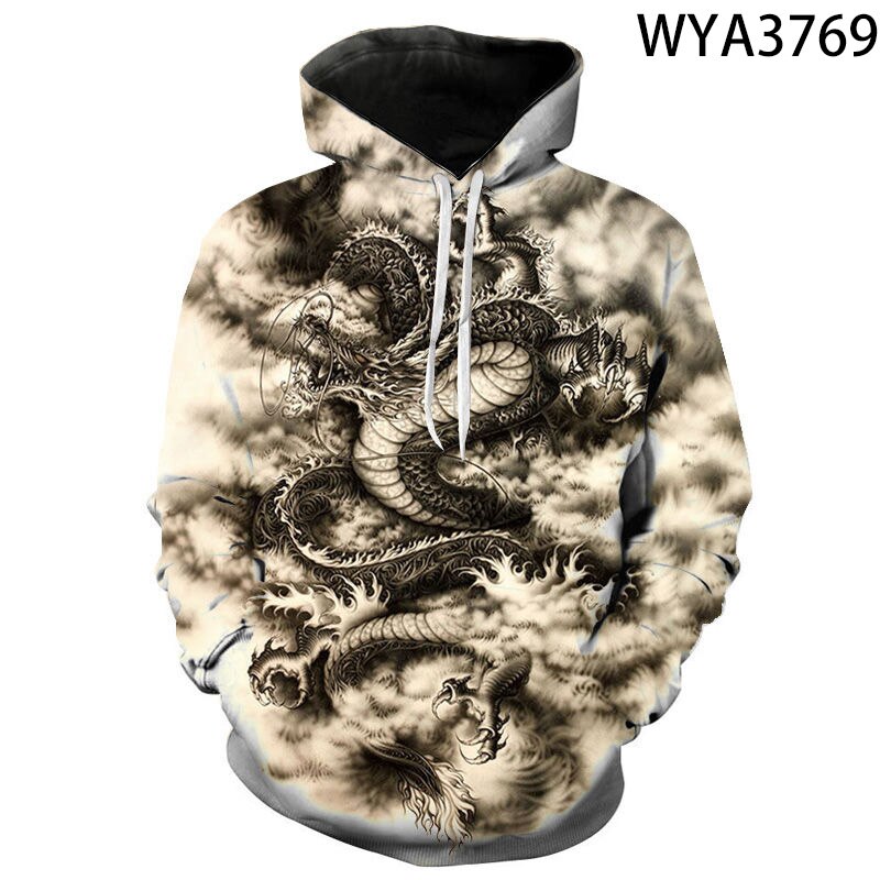 China Dragon 3D Print Hoodies Men Women Children Streetwear Sweatshirts Long Sleeve Tops Boy Girl Kids Cool Pullover