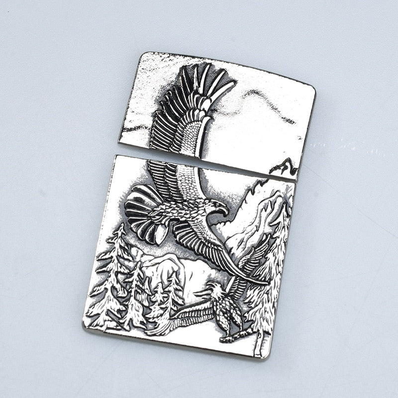 Dragon Hollywood X - Personality 3D Dragon Head Pattern DIY Metal Badge For ZP Kerosene Oil Lighters Grind Wheel Lighter Decor Accessory
