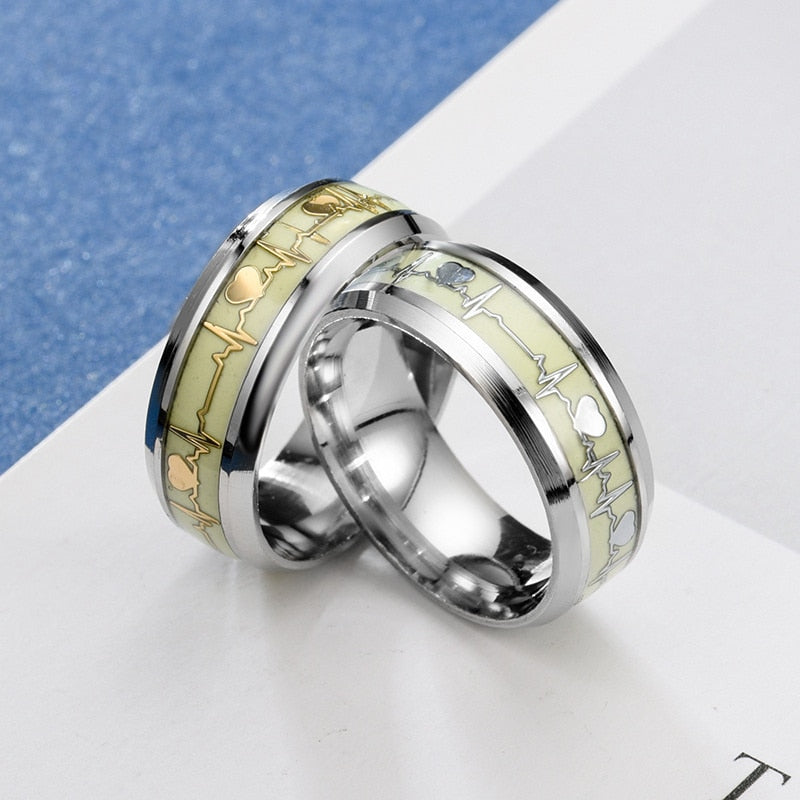 Dragon Hollywood X - Fashion Luminous Dragon Ring Love Heart Retro Stainless Steel Fluorescent Rings for Men Plus Couple Rings  Luxury Jewelry Gift - BEVERLY HILLS, CALIFORNIA - USA