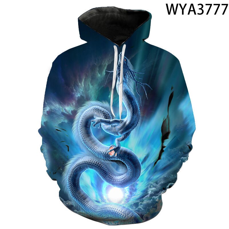 China Dragon 3D Print Hoodies Men Women Children Streetwear Sweatshirts Long Sleeve Tops Boy Girl Kids Cool Pullover