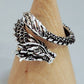 Dragon Hollywood X Ring - Silver Fashion Gothic Ancient Dragon Mens and Womens Jewelry Opening Ring - Awesome Personal or Gift Ring - BEVERLY HILLS - CALIFORNIA - USA