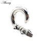 Dragon Hollywood X - 1pc Stainless Steel Spiral Dragon Ear Weights Ear Tunnels Plugs Expander Gauges Body Piercing Jewelry - BEVERLY HILLS - CALIFORNIA - USA