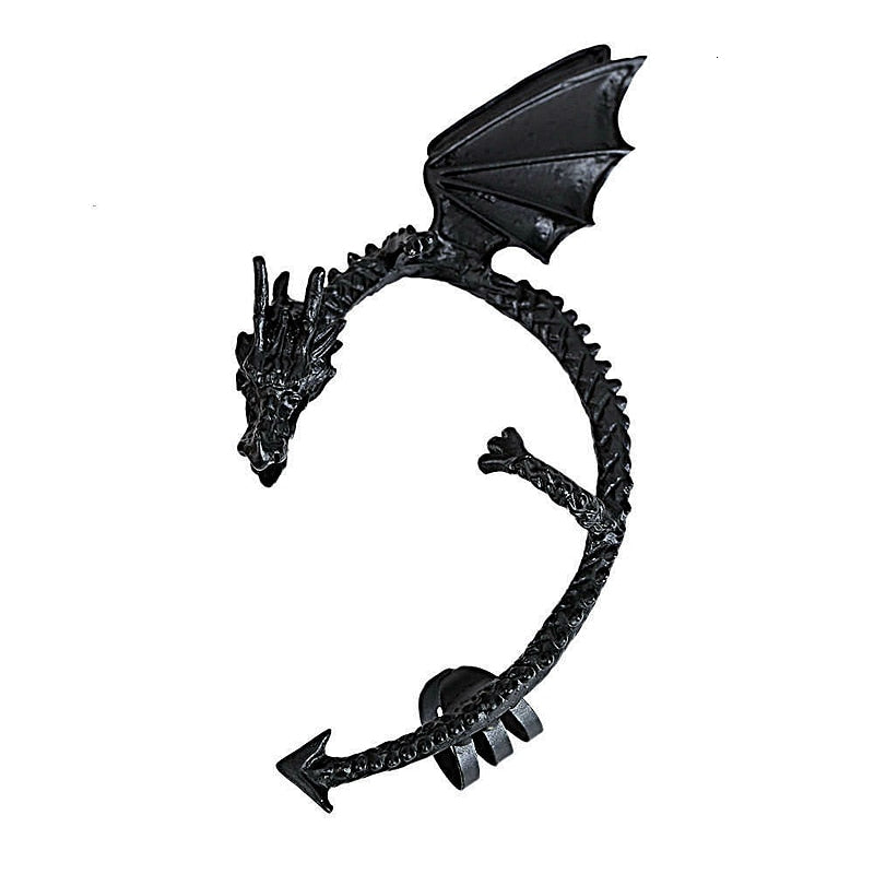 Dragon Hollywood X - Dragon Cuff Earrings For Women and Men - Gothic Ear Wrap Retro Clip Earrings Piercing Fashion Jewelry - BEVERLY HILLS - CALIFORNIA - USA