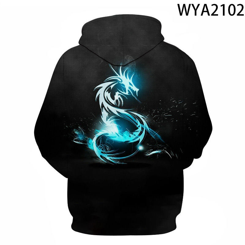 New 3D Printed China Dragon Hoodies Men Women Children Sweatshirts Fashion Cartoon Anime Dragon Hoodie Pullover