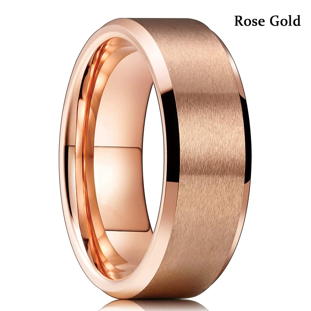 Fashion Men 8mm Black Tungsten Wedding Celtic Dragon Ring Inlaid Green Zircon Punk Men Stainless Steel Green Carbon Fibre Ring