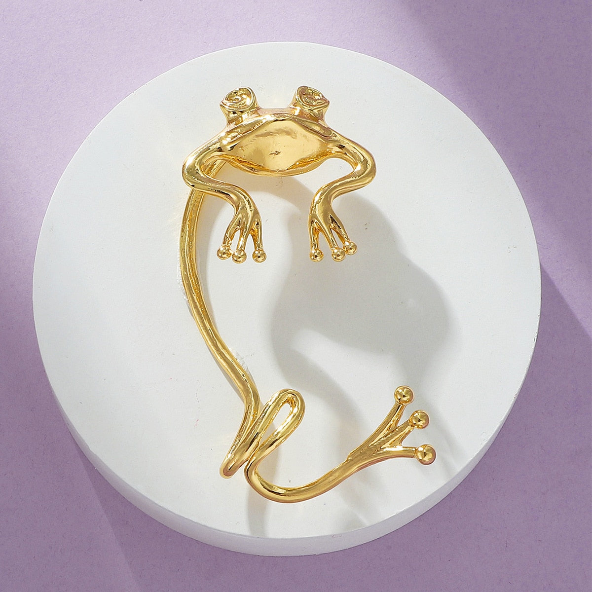 Dragon Hollywood X Ear Cuff - Flying Dragon and Fascinating Frog Clip On Earrings Ear Cuff for Men and Women Ear Wrap Earcuff Cartilage Earring Gothic Jewelry Awesome Unique Gift - BEVERLY HILLS - CALIFORNIA - USA