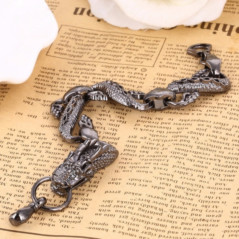 DRAGON HOLLYWOOD X - High quality Dragon Black vintage bracelet for men AND women fashion Jewelry hip hop Bracelets AND Bangles Jewelry