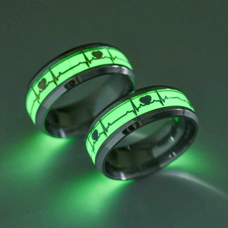Dragon Hollywood X - Fashion Luminous Dragon Ring Love Heart Retro Stainless Steel Fluorescent Rings for Men Plus Couple Rings  Luxury Jewelry Gift - BEVERLY HILLS, CALIFORNIA - USA