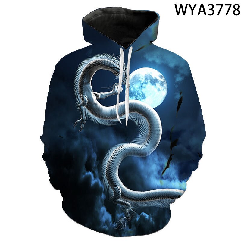 China Dragon 3D Print Hoodies Men Women Children Streetwear Sweatshirts Long Sleeve Tops Boy Girl Kids Cool Pullover