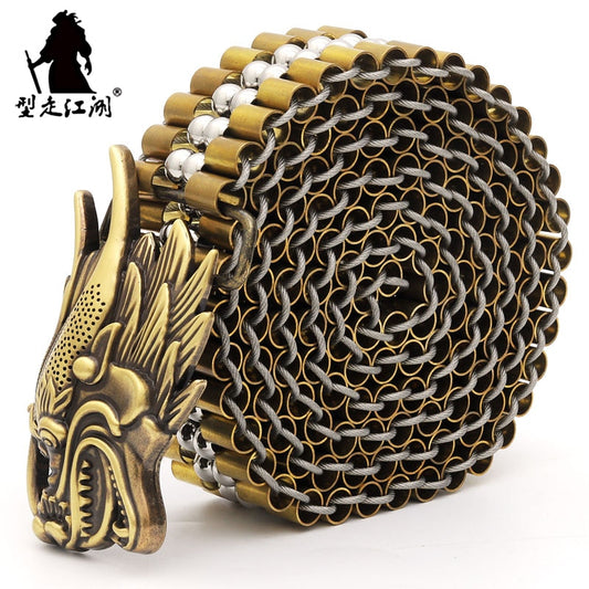 Dragon Hollywood X - UNISEX - Pure copper belt Luxury Metal designer belts fashion self defense tactical waistband - BEVERLY HILLS CALIFORNIA