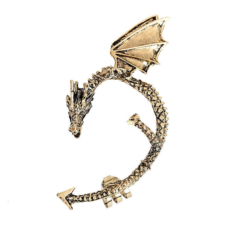Dragon Hollywood X - Dragon Cuff Earrings For Women and Men - Gothic Ear Wrap Retro Clip Earrings Piercing Fashion Jewelry - BEVERLY HILLS - CALIFORNIA - USA