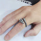 Dragon Hollywood X Ring - Silver Fashion Gothic Ancient Dragon Mens and Womens Jewelry Opening Ring - Awesome Personal or Gift Ring - BEVERLY HILLS - CALIFORNIA - USA